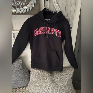 Practically brand new black and red carhartt hoodie size M